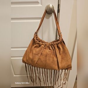 El Portal Brown Suede Bag